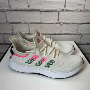 Women’s Adidas Cloudfoam SPW Running Shoes Sneakers Embroidered Roses Size 9.5